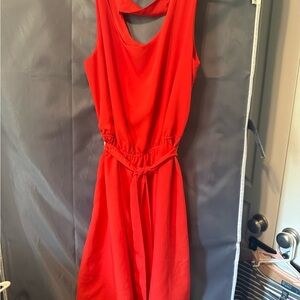 GAP ORANGE Sundress cut-out back and matching belt.